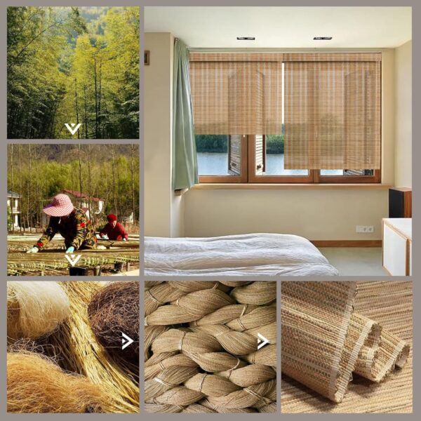 Stylish Bamboo Roller Shades for UV Protection and Light Filtering - Image 4