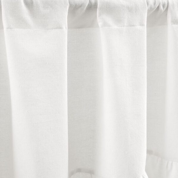 Lush Decor White Ruffle Curtain Valance for Elegant Window Styling - Image 3