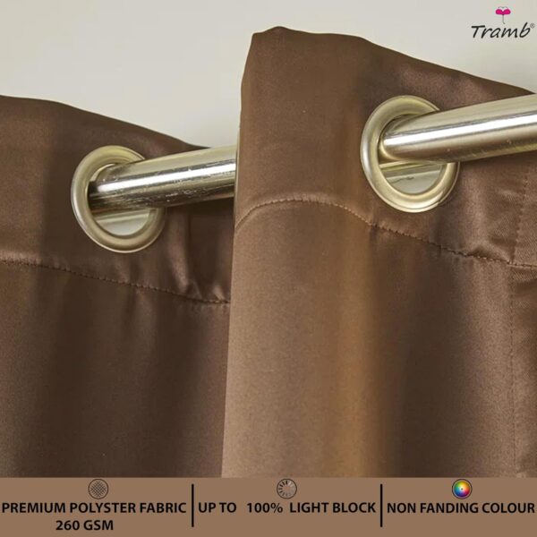 Tramb Solid Design 100% Blackout Curtains for Noise Reduction and Insulation - Image 4