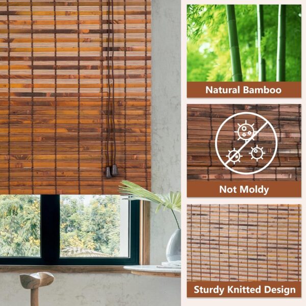 Bamboo Roman Window Blinds: Custom Light Filtering Shades for Any Room - Image 2