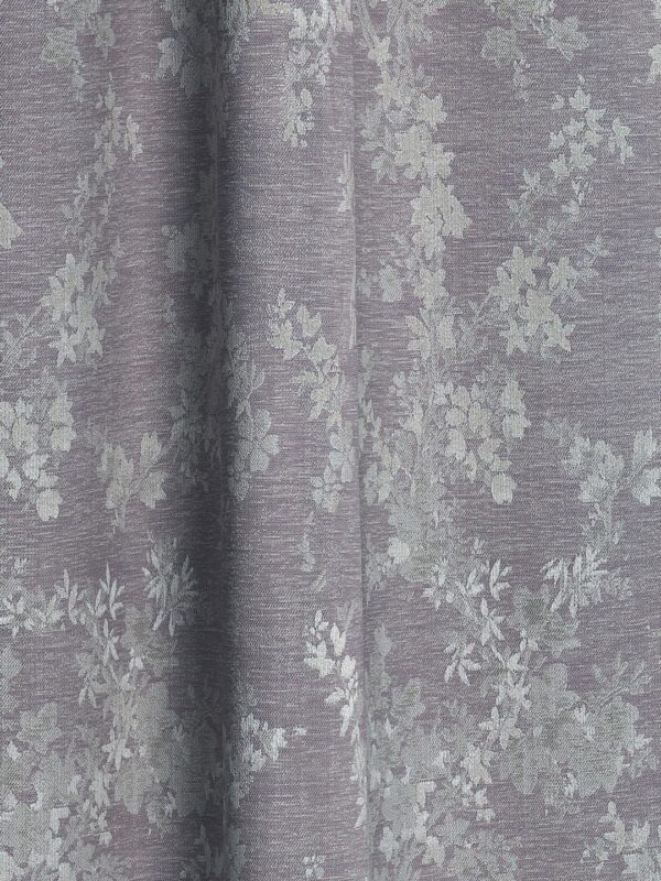 Elegant Purple Jacquard Leaves Curtain for Room Darkening - 7 FT Door Length - Image 3