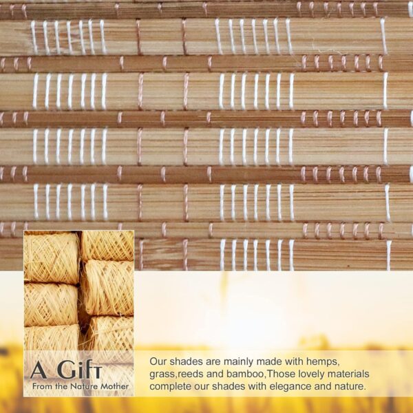 Stylish Bamboo Roller Shades for UV Protection and Light Filtering - Image 3