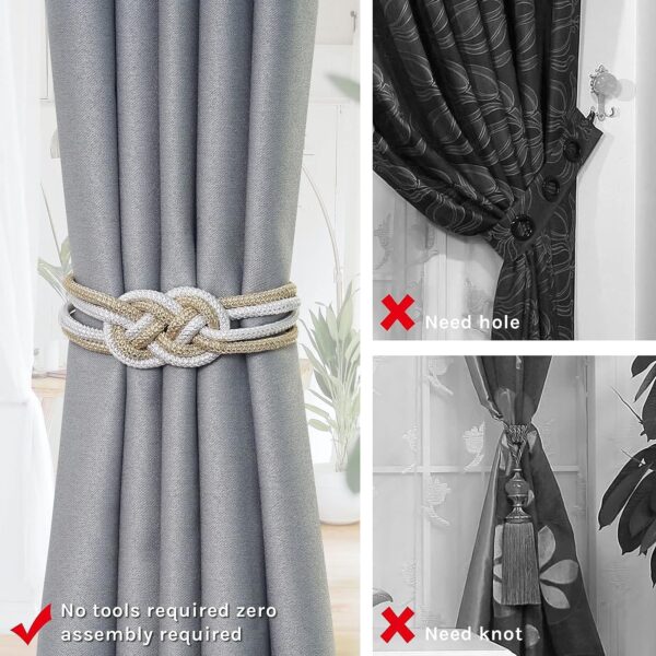 Stylish Magnetic Curtain Tiebacks: Nordic Decorative Holdbacks for Home & Office - Image 5