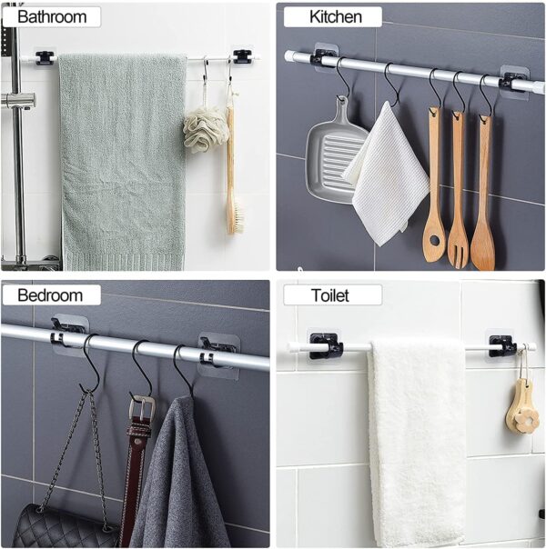 Self-Adhesive Curtain Rod Holders: No Drill, Adjustable, and Nail-Free Solutions - Image 5