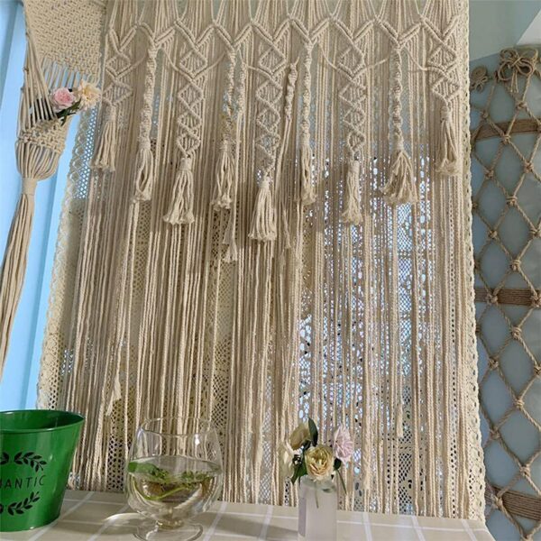 Handmade Boho Macrame Curtains for Windows and Doorways: KnottySoul Collection - Image 3