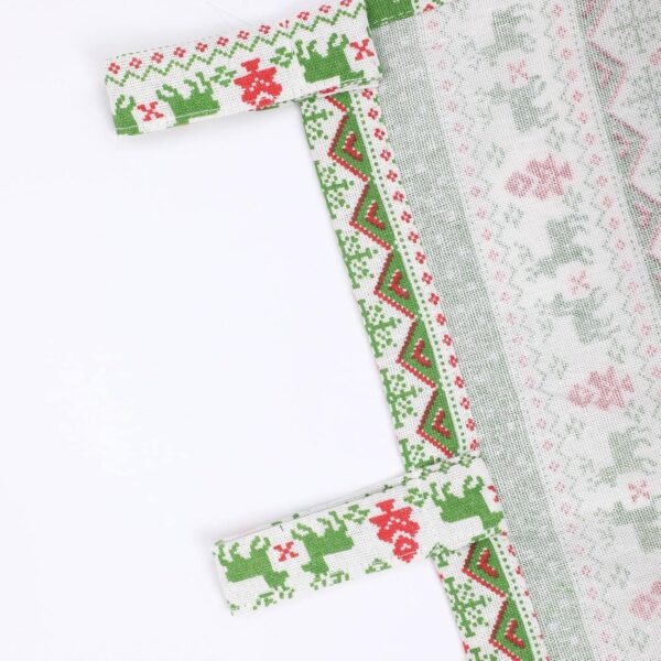 Short Christmas Curtain Valance for Light Blocking Bedrooms - Green 137x61cm - Image 3