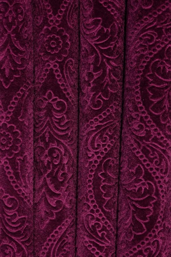 Fabrilia Velvet Eyelet Damask Window Curtain for Elegant Living Room Decor - Image 5