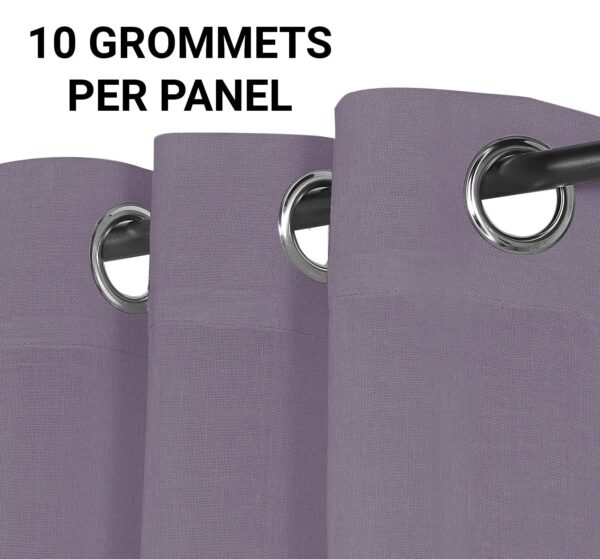 Lavender Sheer Door Curtains Set of 2 - 9 Feet Long Grommet Design - Image 3