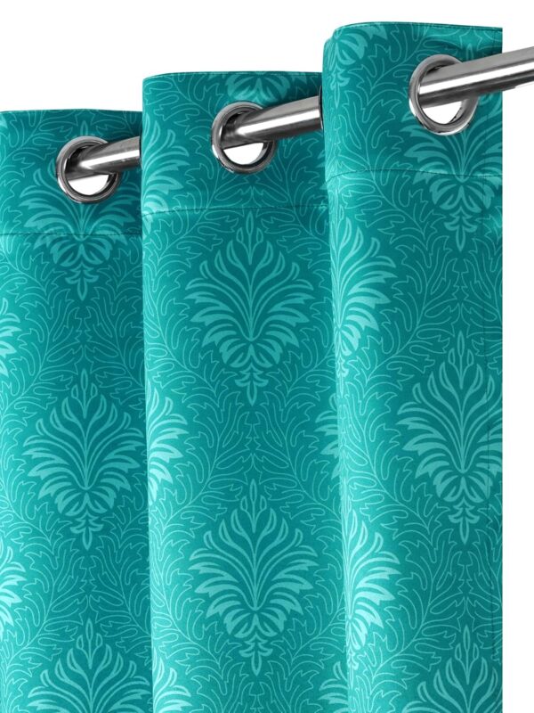 Umi Green Leaf Print Blackout Curtains for Bedroom and Living Room Decor - Image 2