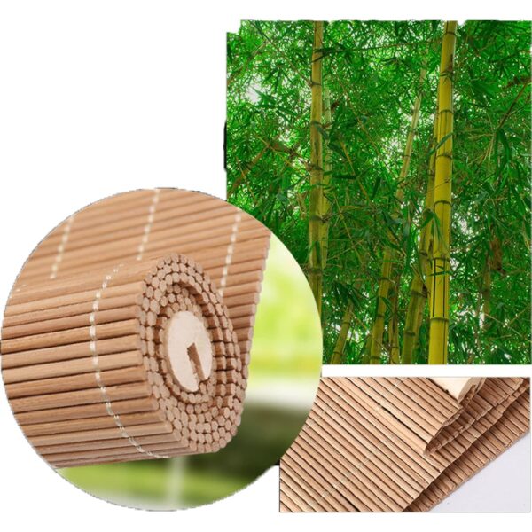 Bamboo Roman Shades: Natural Light Filtering Window Blinds for Home & Outdoor Spaces - Image 5