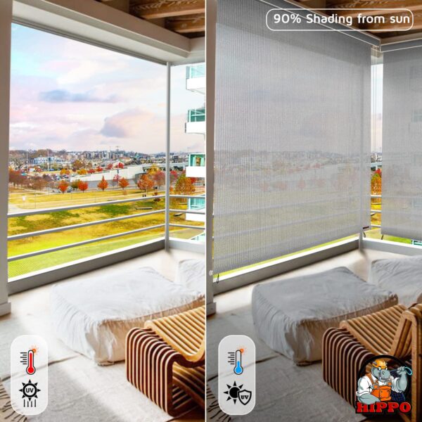 Outdoor Balcony Roller Blind: UV Protection & Light Filtering for Gardens - Image 6