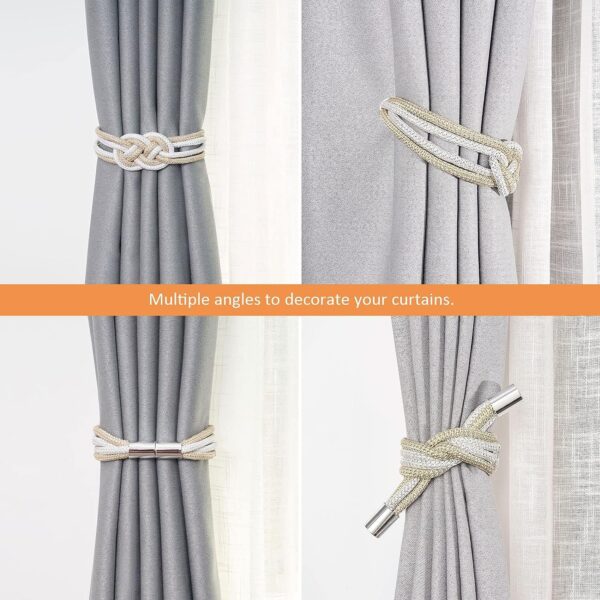 Stylish Magnetic Curtain Tiebacks: Nordic Decorative Holdbacks for Home & Office - Image 2