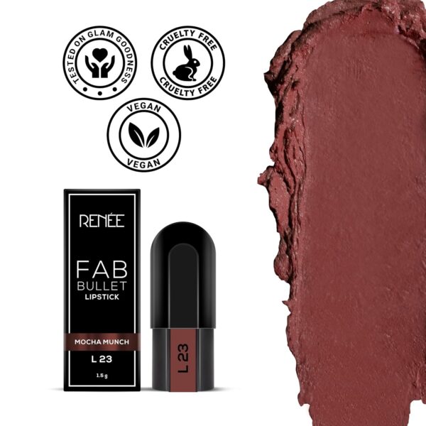 Renee Fab 5 Refill Bullet Matte Lipstick in L 23 Mocha Munch Review - Image 3