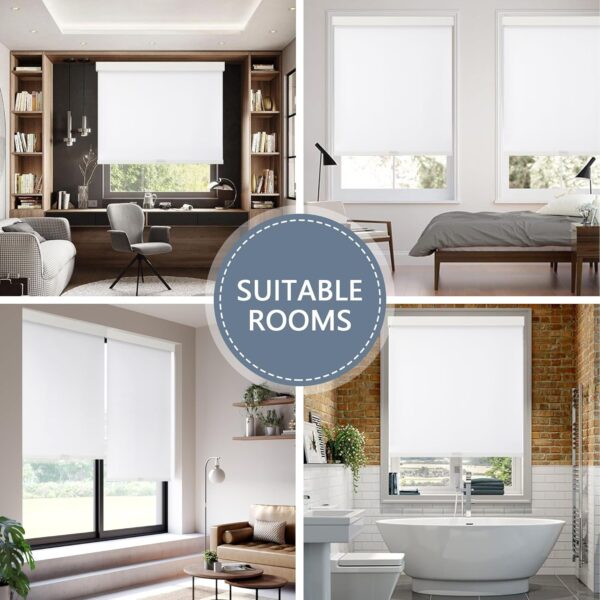 AOSKY Blackout Roller Shades: Cordless Blinds for UV Protection and Insulation - Image 6