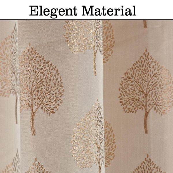 Premium Betel Leaf Curtains: 7 Feet Semi Blackout Beige Eyelet Parda - Image 5