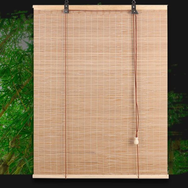 Bamboo Roman Shades: Natural Light Filtering Window Blinds for Home & Outdoor Spaces - Image 3