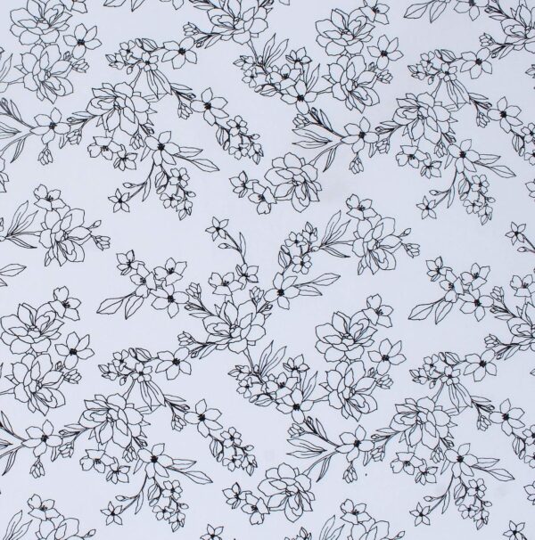 Airwill White & Black Floral Cotton Curtains - Stylish 4x5ft Set of 2 - Image 4