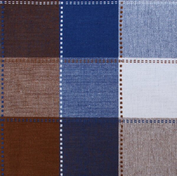 Elegant Blue Handloom Door Curtains - 120 x 210 cm, Pack of 2 - Image 2