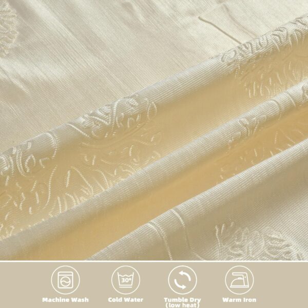 Elegant 7 Feet Long Cream Curtains for Doors and Windows - Premium Quality - Image 5