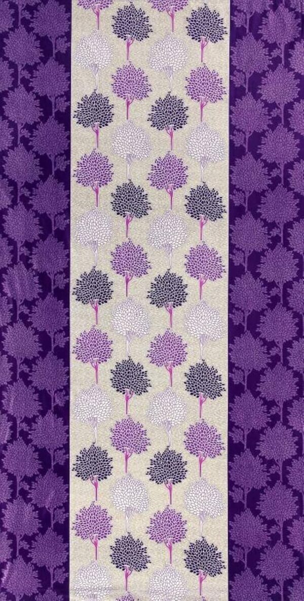 Stylish Purple 5 Feet Polyester Printed Curtains for Your Windows - Image 2