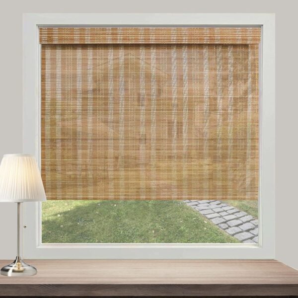 Stylish Bamboo Roller Shades for UV Protection and Light Filtering - Image 2