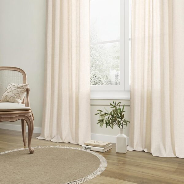 Linen Semi Sheer Curtains for Vintage Boho Farmhouse Living Room Decor - Image 6