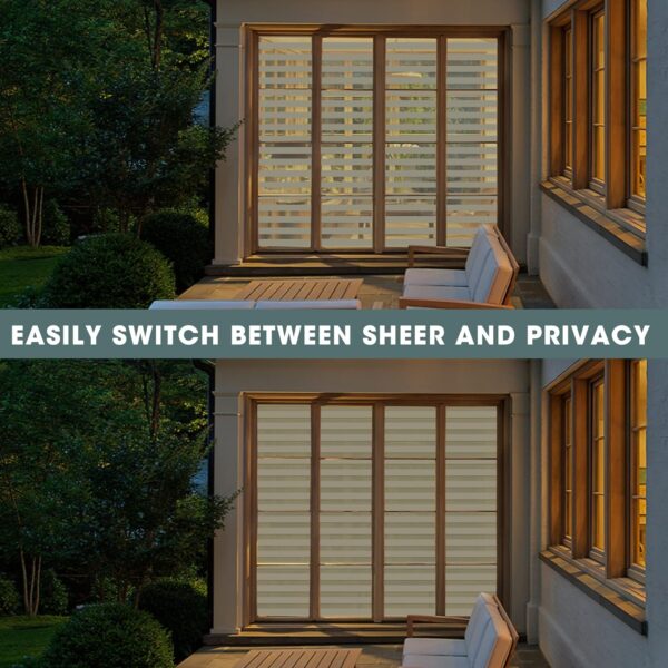 ZOKSUN Cordless Zebra Blinds: Stylish Light Control for Your Windows - Image 2