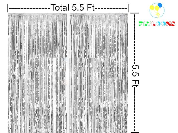 Silver Foil Curtain Pack for Stunning Birthday and Celebration Decorations - Image 2