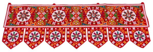 Spring Blossom Bandhanwar: Vibrant Cotton Door Hanging for Ethnic Indian Decor - Image 3