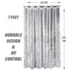 Kuber Industries Waterproof PVC Shower Curtain - 213x137 CM Transparent Design - Image 3