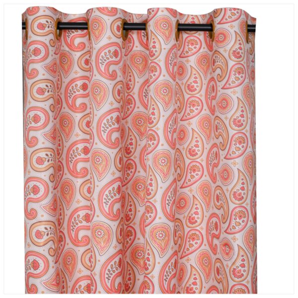 Umi Paisley Printed Polyester Eyelet Curtains for Bedroom and Living Room - Image 4