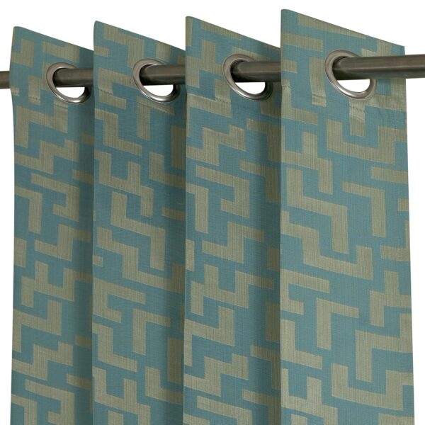 Elegant Jacquard Door Curtain with Eyelet & Tie Back - 7ft Firoji Design - Image 2