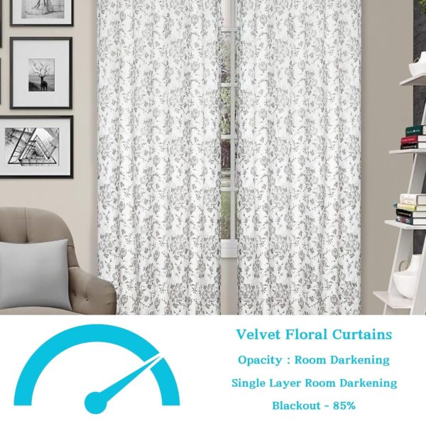 Elegant Velvet Door Curtains for Bedroom and Living Room - Set of 2 - Image 6