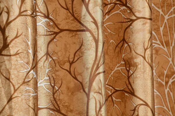 Elegant Gold Room Darkening Curtains - 6 Feet, Pack of 2 - Image 4