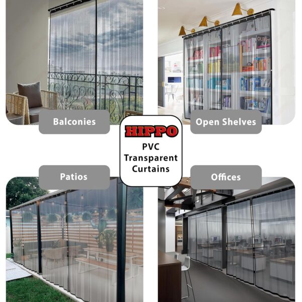 Transparent Waterproof PVC Curtain for Balcony - All-Season Protection Against Elements - Image 7