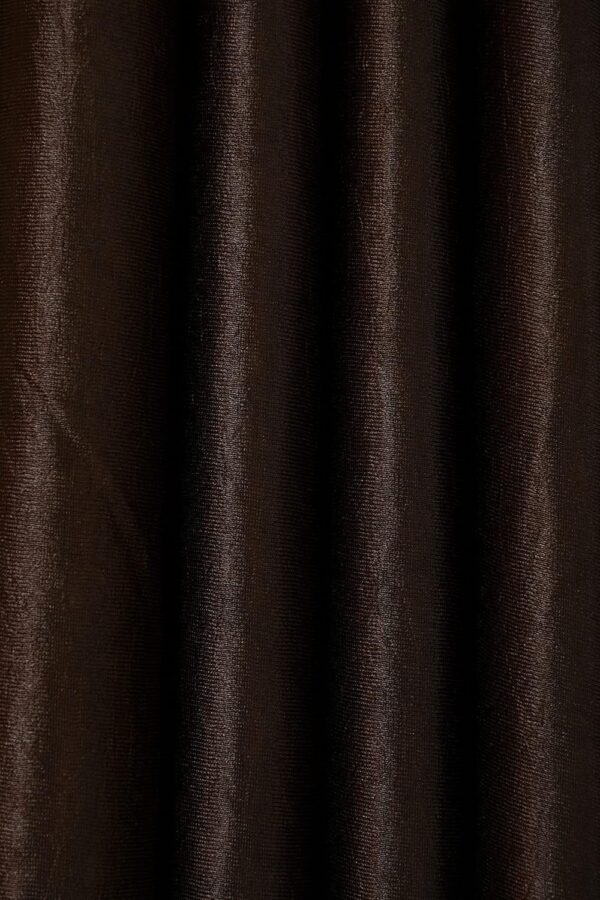 Modern Brown Polyester Eyelet Curtains for Windows - 5 Feet, Set of 3 - Image 4