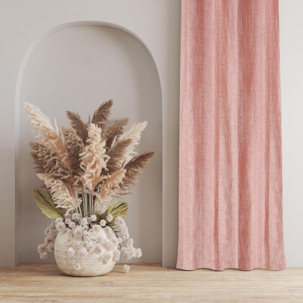 Stylish Peach Room Darkening Curtains - 9 Feet, Pack of 2 - Image 5