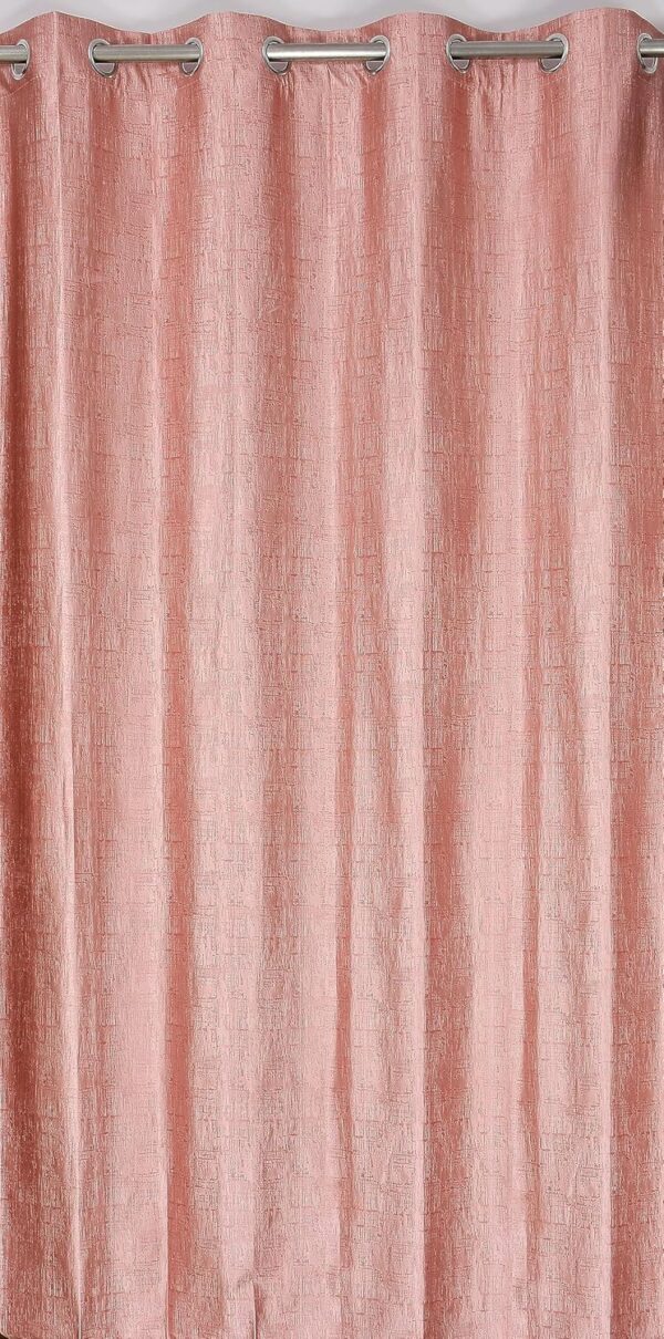 Stylish Peach Room Darkening Curtains - 9 Feet, Pack of 2 - Image 3