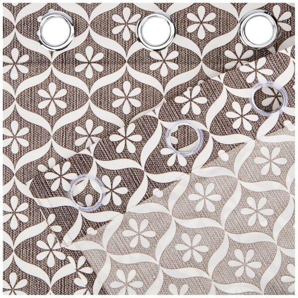 Stylish Solimo Coffee Geometric Print Curtains - Premium Polyester Cotton Set - Image 4