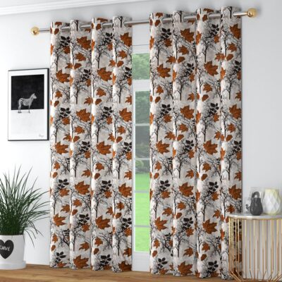 Abstract Flower Printed Door Curtains – 2 Pieces, Room Darkening, 7 Feet Abstract Flower Printed Door Curtains – 2 Pieces, Room Darkening, 7 Feet