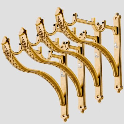 Antique Brass Jaguar Curtain Supports for 1-Inch Rods – Set of 4 Antique Brass Jaguar Curtain Supports for 1-Inch Rods – Set of 4