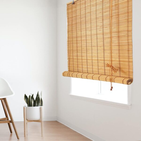 Bamboo Roman Blinds: Stylish Light Filtering Shades for Home and Office