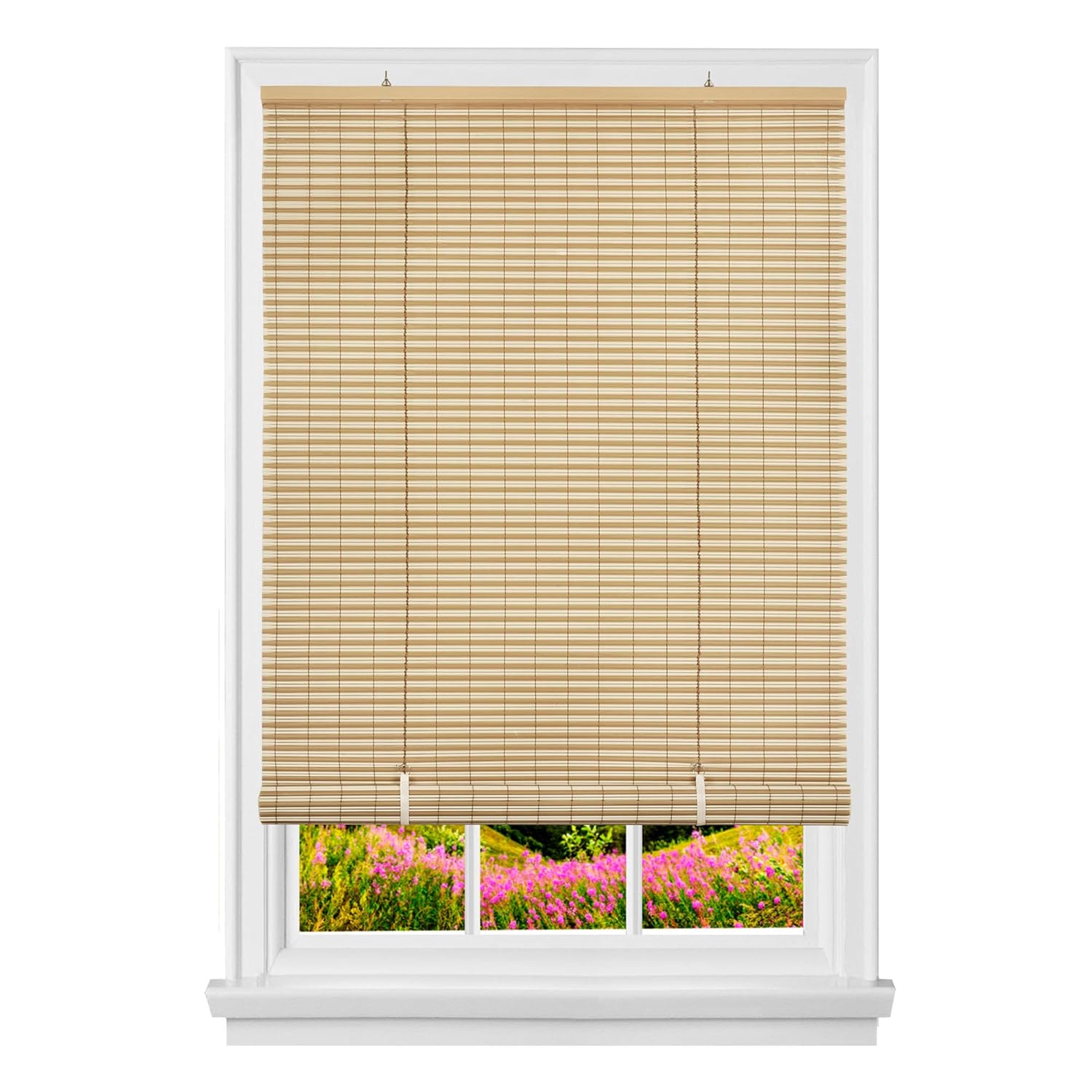 Beige Oval Cordless Blinds: Elegant Light Filtering Roman Shades for Every Home