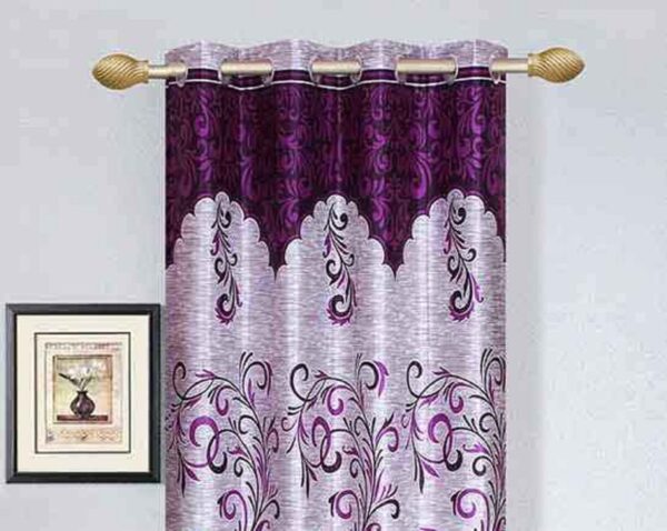 Blexos Darbar Purple Panel Curtains - Stylish 5 Feet Window Decor (Pack of 2)