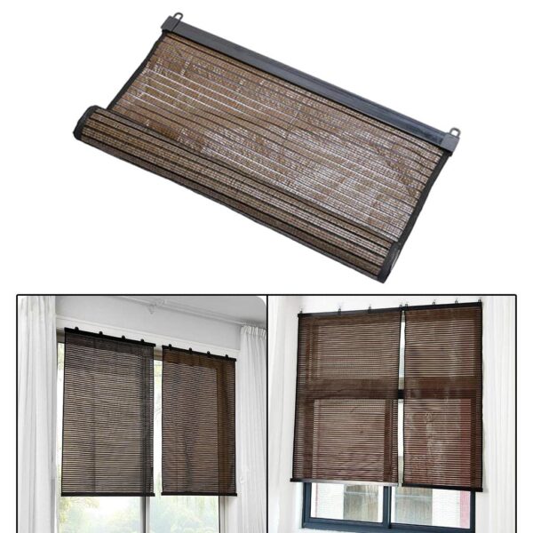 CALANDIS Brown Light Filtering Roller Blind 135x60cm for Stylish Privacy