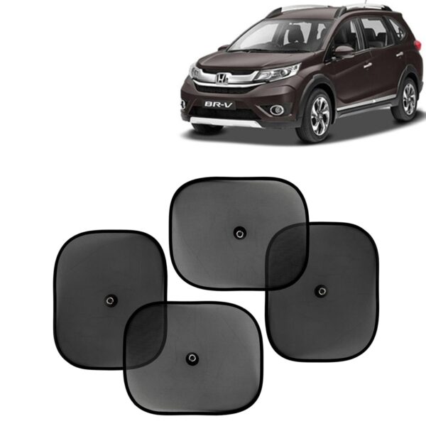 Cosmogear Black Sun Shades for Honda BRV (2016-2020) - 4 Piece Set