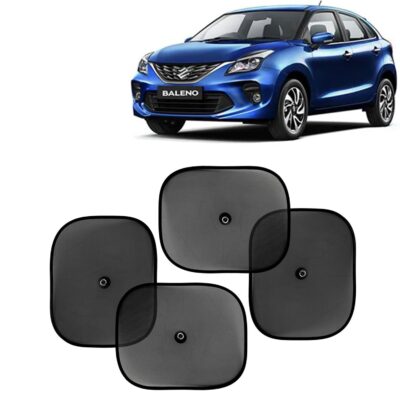 Cosmogear Black Sun Shades for Maruti Suzuki Baleno 2019-2022 Model