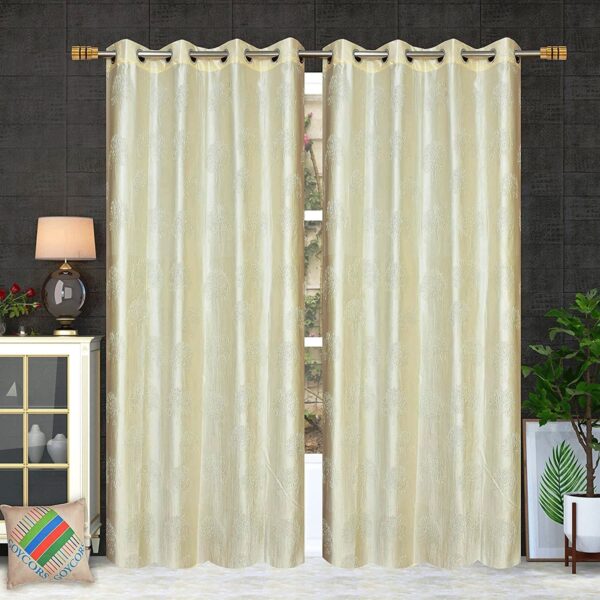 Elegant 7 Feet Long Cream Curtains for Doors and Windows - Premium Quality