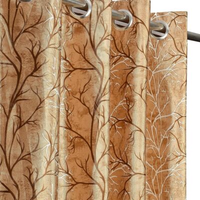 Elegant Gold Room Darkening Curtains – 6 Feet, Pack of 2