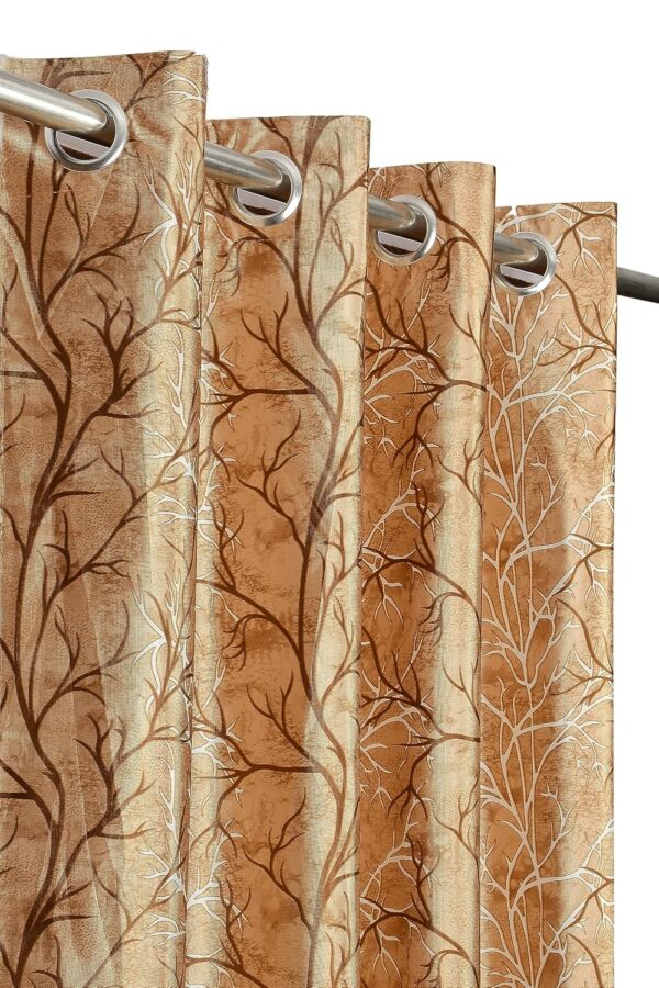 Elegant Gold Room Darkening Curtains - 6 Feet, Pack of 2